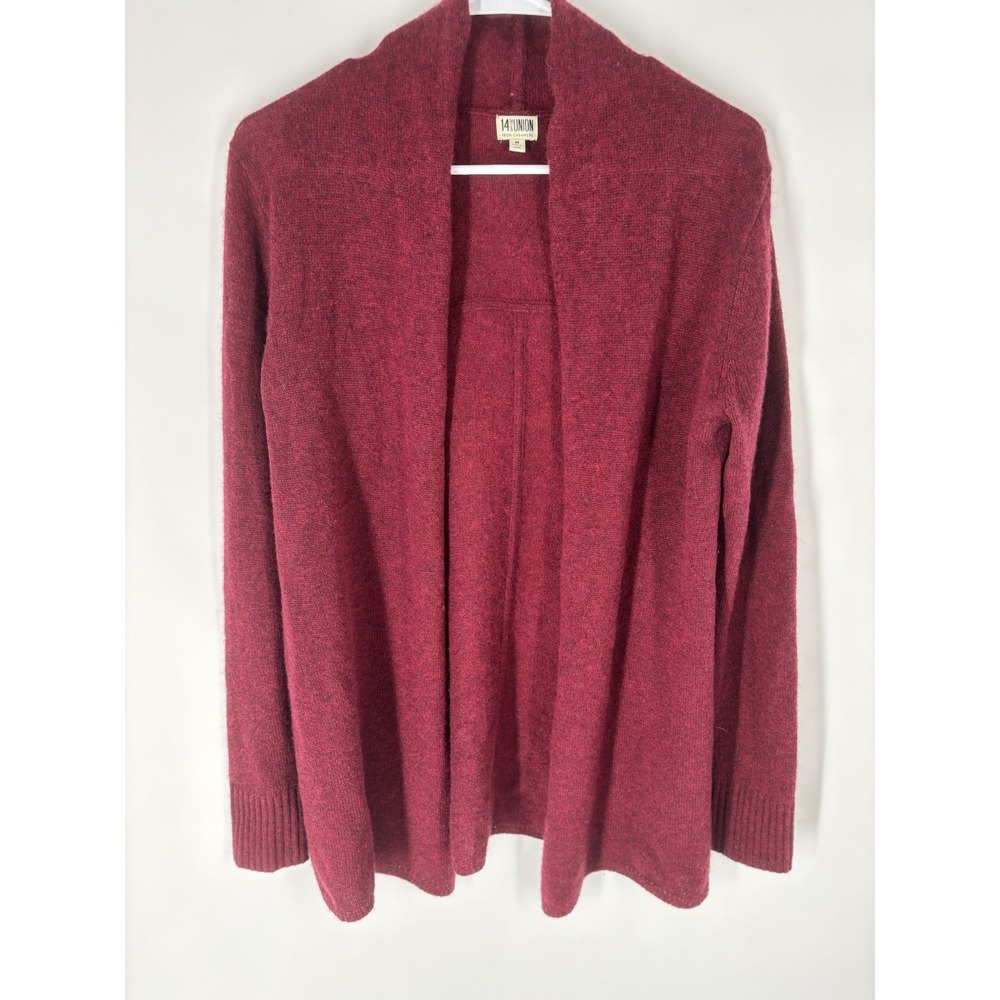 14th & Union Womens Cashmere Open Front Cardigan Sz M Lightweight Capsule Career